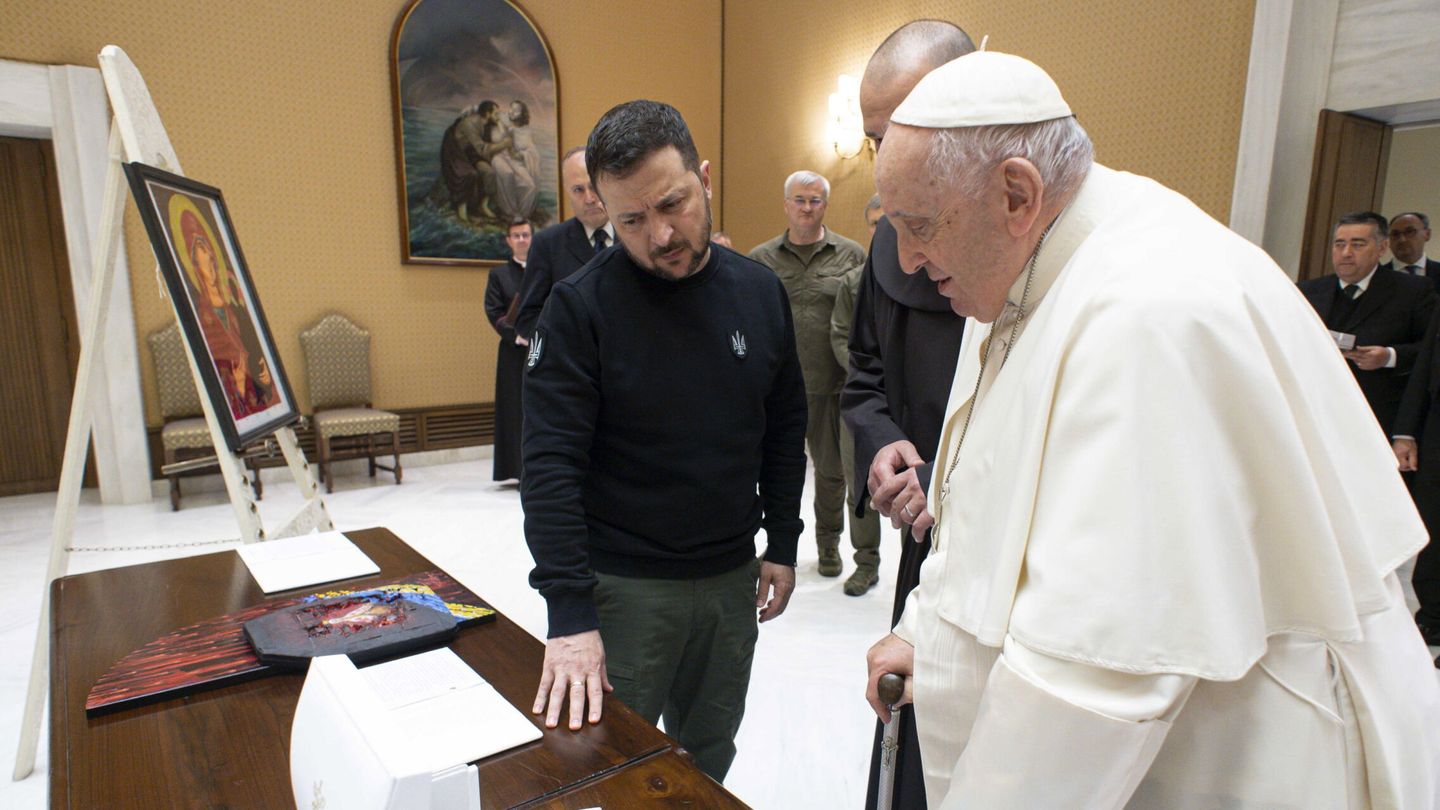 Volodimir Zelensky y el Papa Francisco. (EFE/EPA/Vaticano)