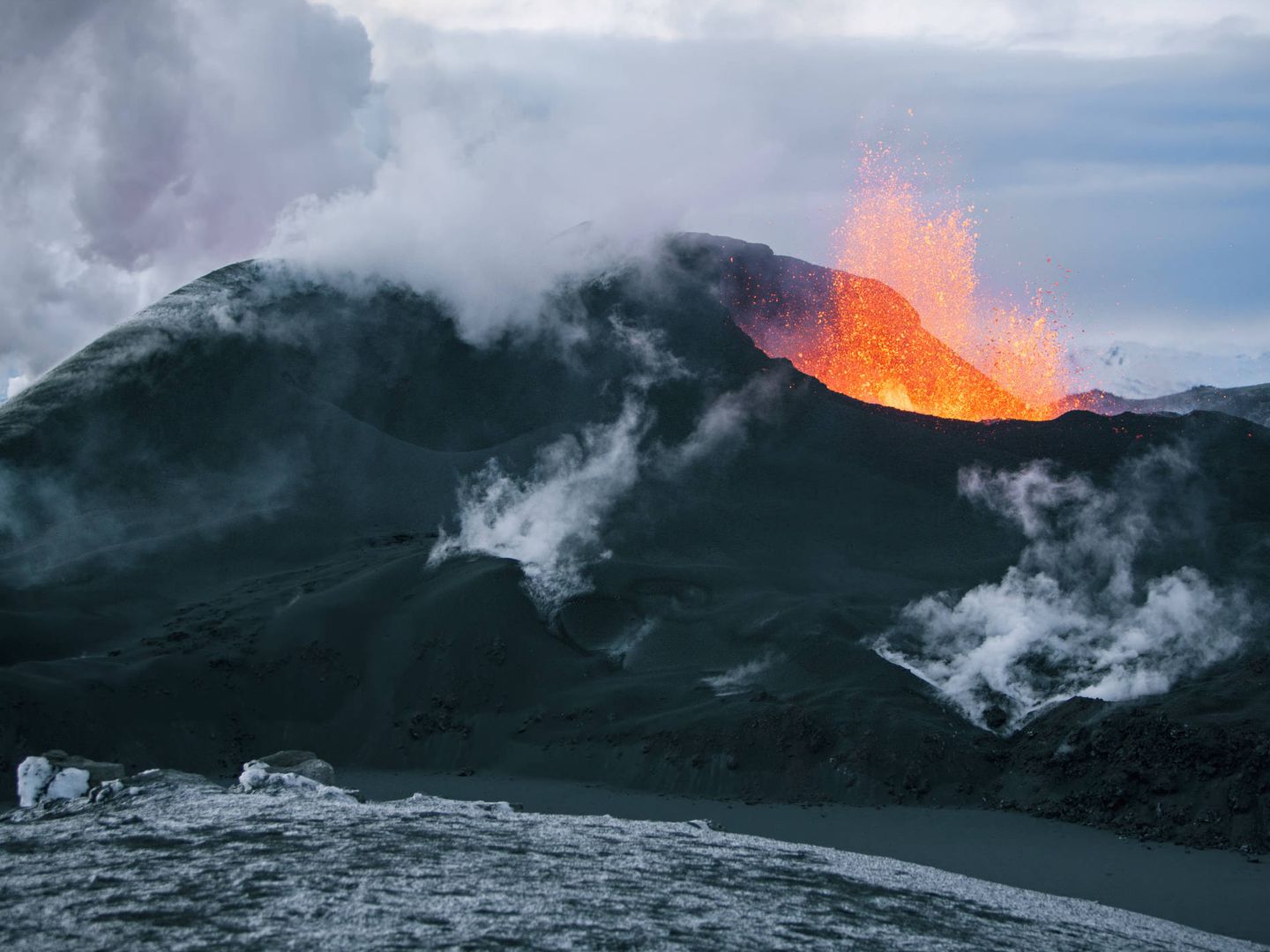 Erupción del volcán Eyjafjallajökull en 2010. (iStock)