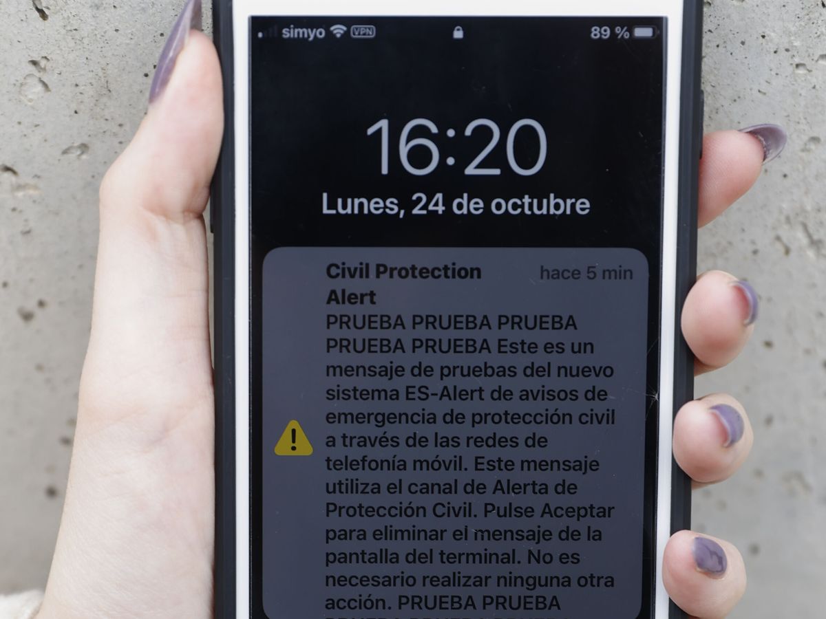 Foto: Todos los móviles que estén en la zona, aunque sean personas que estén de paso, deberían recibir el SMS. (EFE/Mariscal)