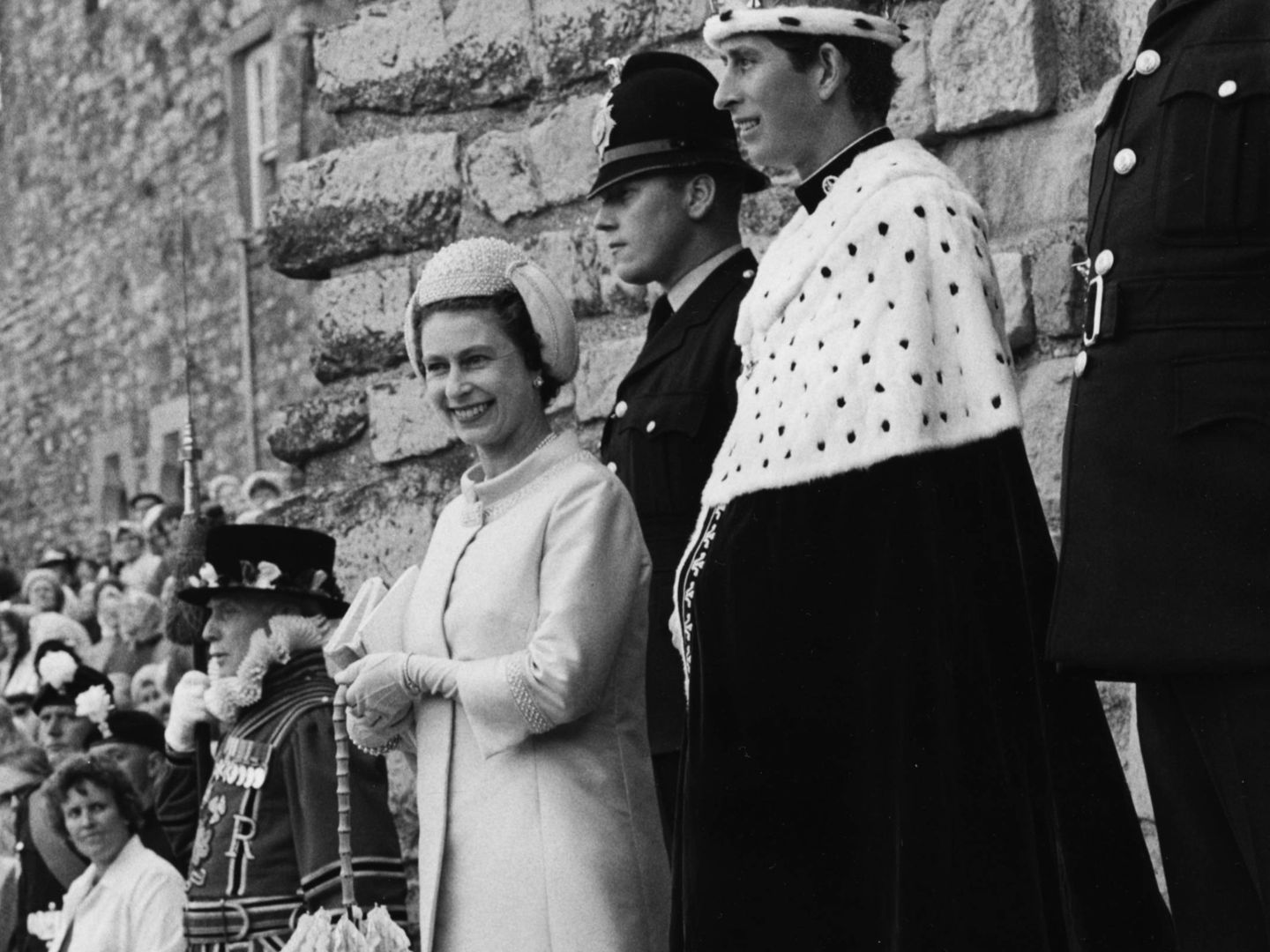 Investidura del príncipe Carlos de Inglaterra, el 1 de julio de 1969. (Getty)