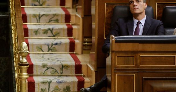 Foto: El presidente del Gobierno, Pedro Sánchez, durante el debate de Presupuestos en el Congreso. (EFE)