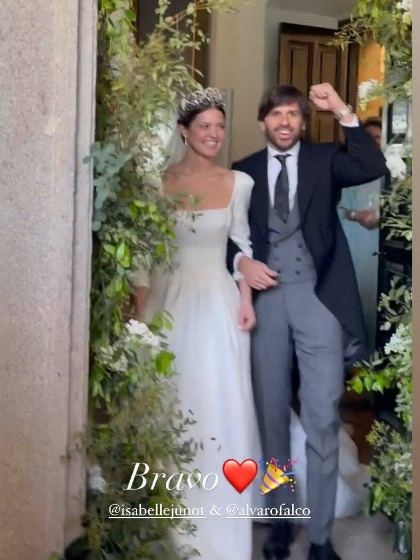  Stories de Iñigo Onieva durante la boda de Isabelle Junot y Álvaro Falcó. (Instagram/@ionieva)