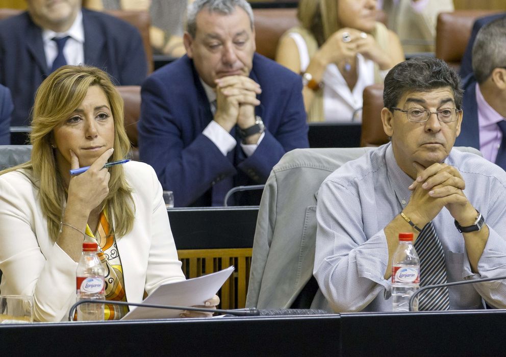 Foto: La presidenta de la Junta y su vicepresidente, Diego Valderas (IU) 