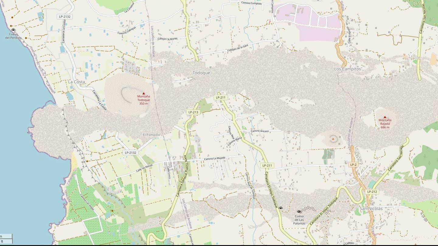 Vista de la fajana en OpenStreetMaps. (OpenStreetMaps)