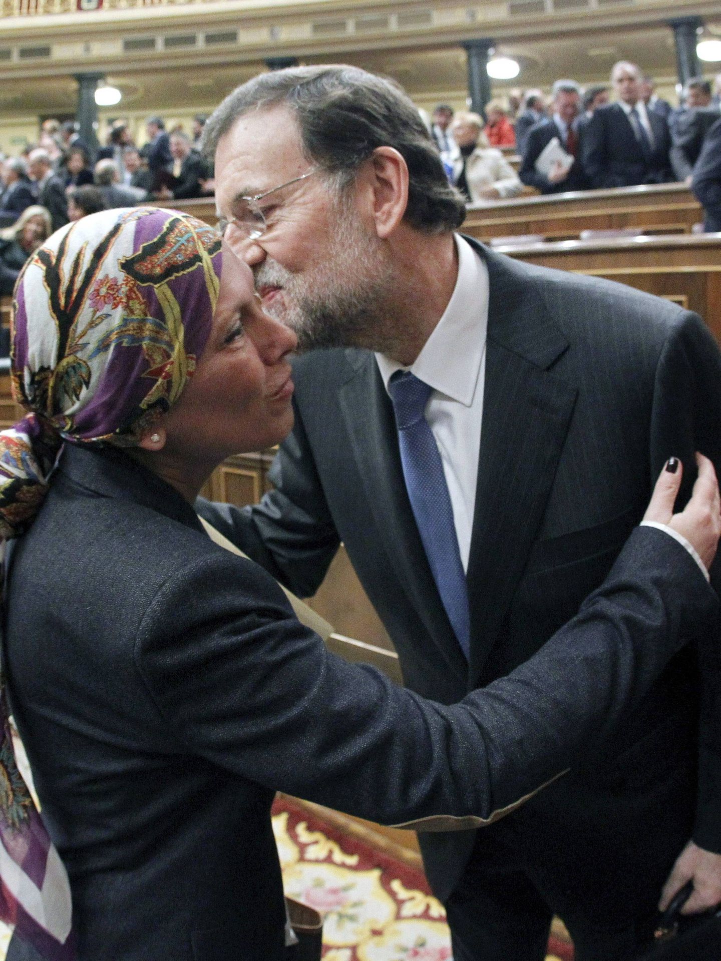 Uxue Barkos y el presidente del Gobierno, Mariano Rajoy. (EFE)