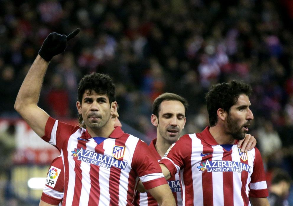 Foto: Diego Costa celebra uno de sus 18 goles con el Atlético de Madrid (Reuters).