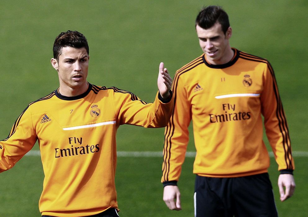 Foto: Cristiano y Bale, durante un entrenamiento Real Madrid (EFE)
