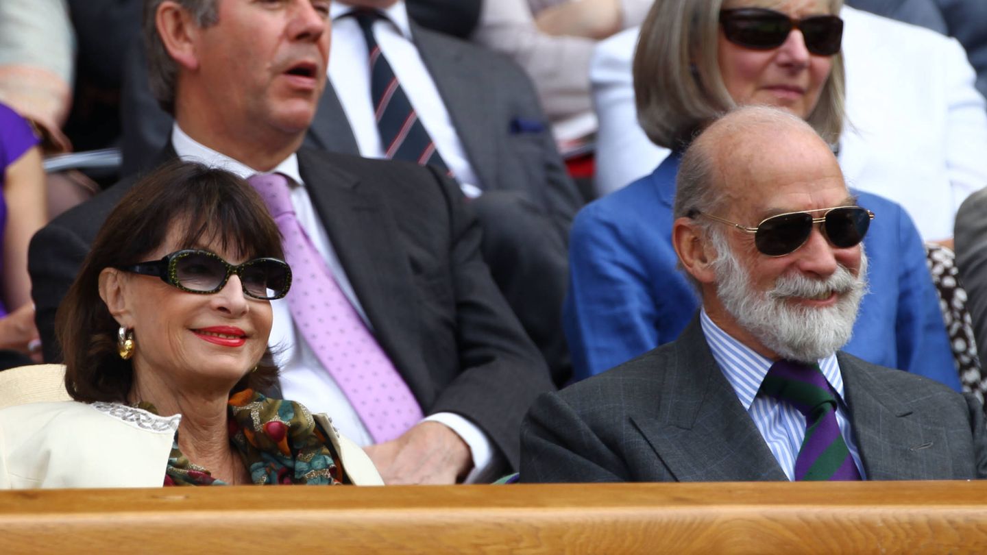 Michael de Kent, con Isabel de Yugoslavia en Wimbledon. (Getty)