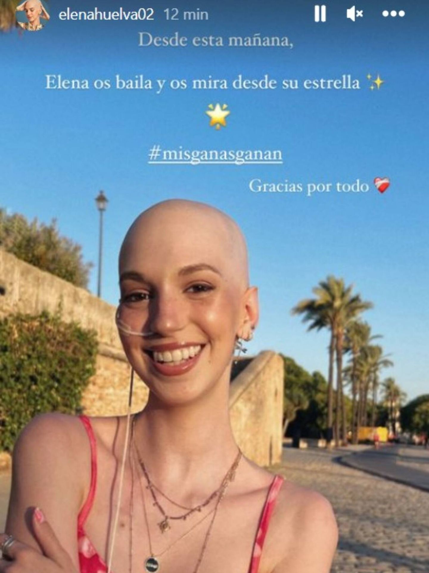 El post con el que la familia de Elena Huelva ha anunciado su fallecimiento. (Instagram/ @elenahuelva02)
