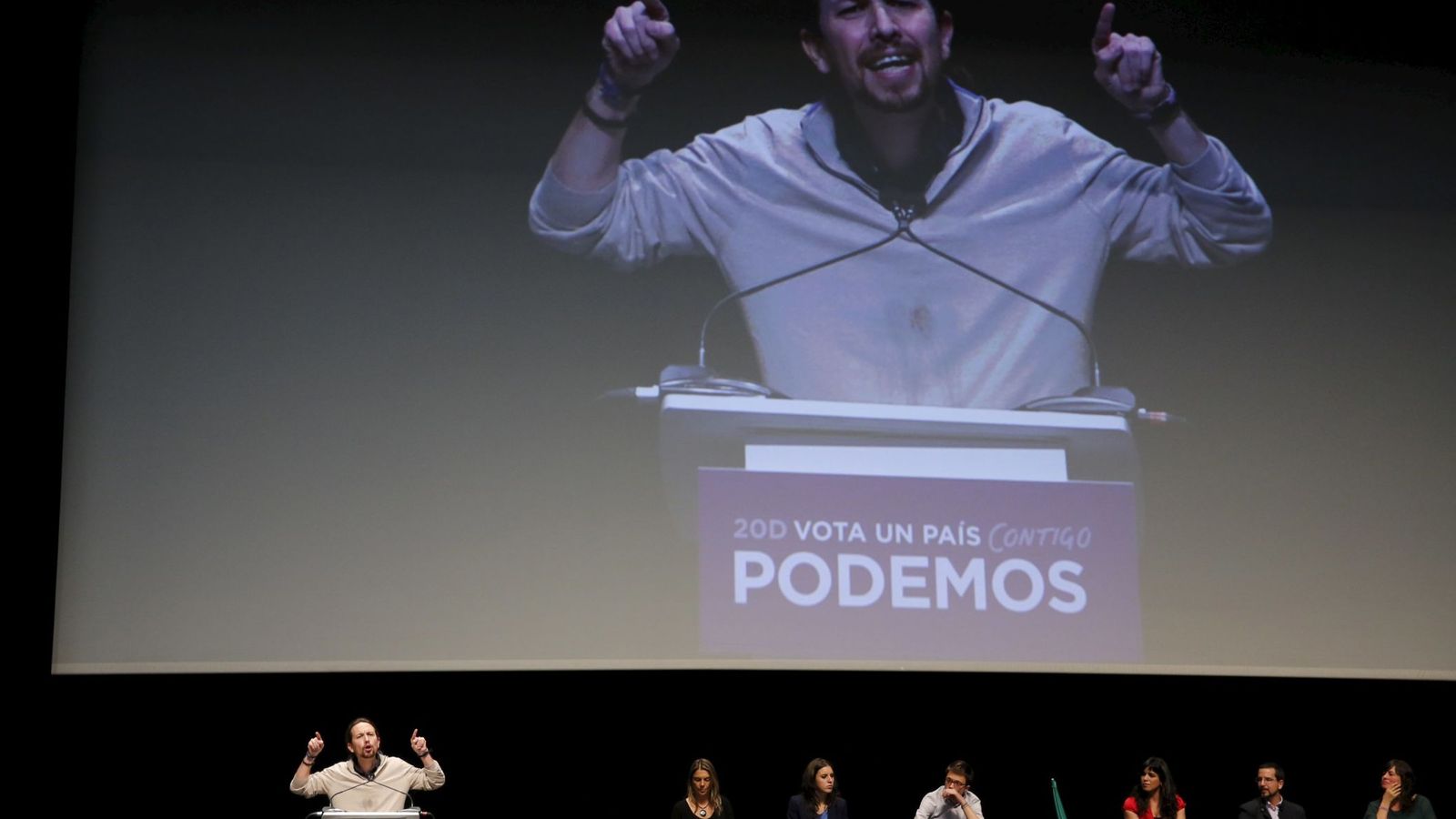 Foto: Pablo Iglesias durante un acto electoral en Sevilla. (Reuters)