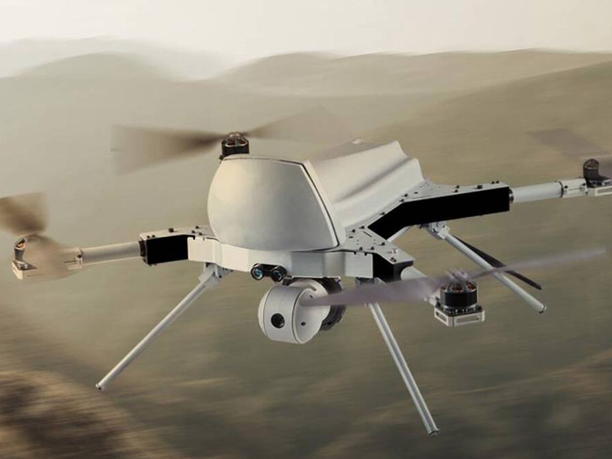 Foto: El Kargu-2 drone es capaz de lanzar bombas autónomamente. (STM)