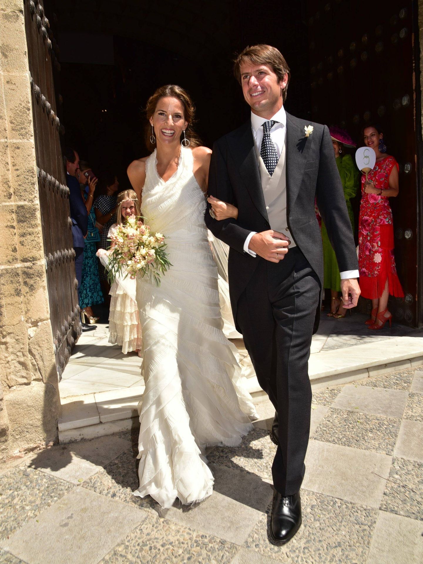 Carla Vega-Penichet y Carlos Cortina, en su boda jerezana. (CP)