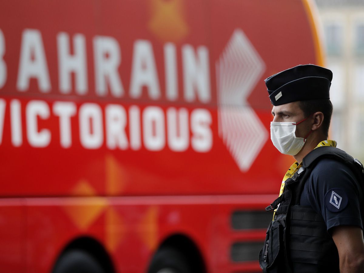 Foto: El autobús del Bahrein-Victorious. (Reuters)