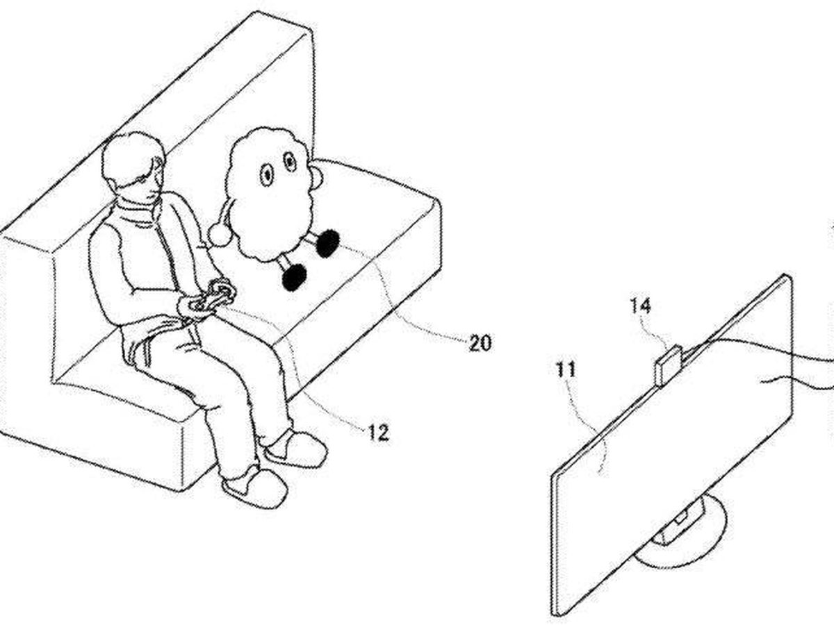 Foto: Detalle de la patente de robot compañero de Sony- Foto: Oficina de patentes de Estados Unidos.