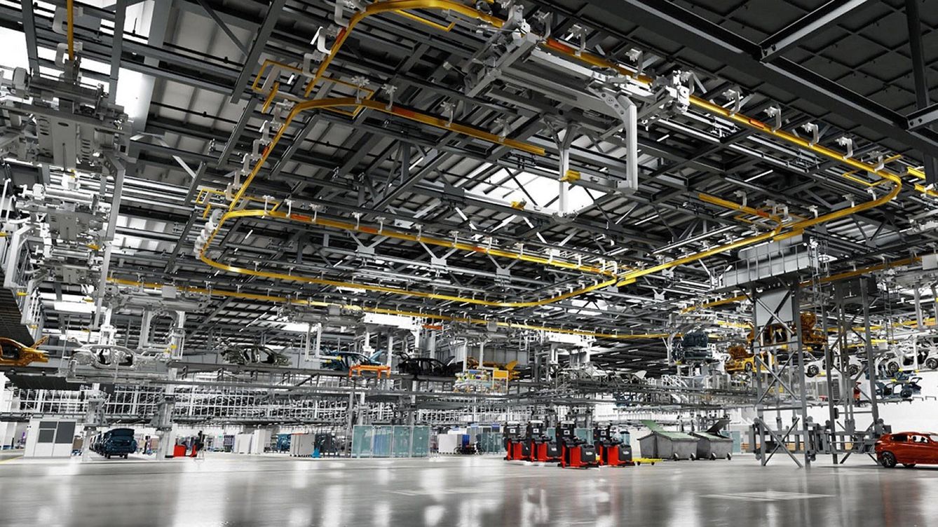 Foto: Un fábrica virtual en el Omniverso. (BMW/Nvidia)