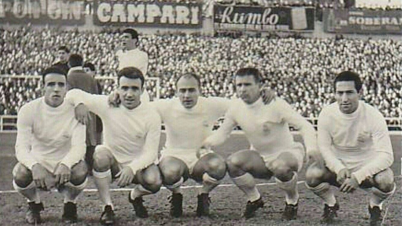 Foto: Canario, Del Sol, Di Stéfano, Puskas y Gento (Real Madrid)