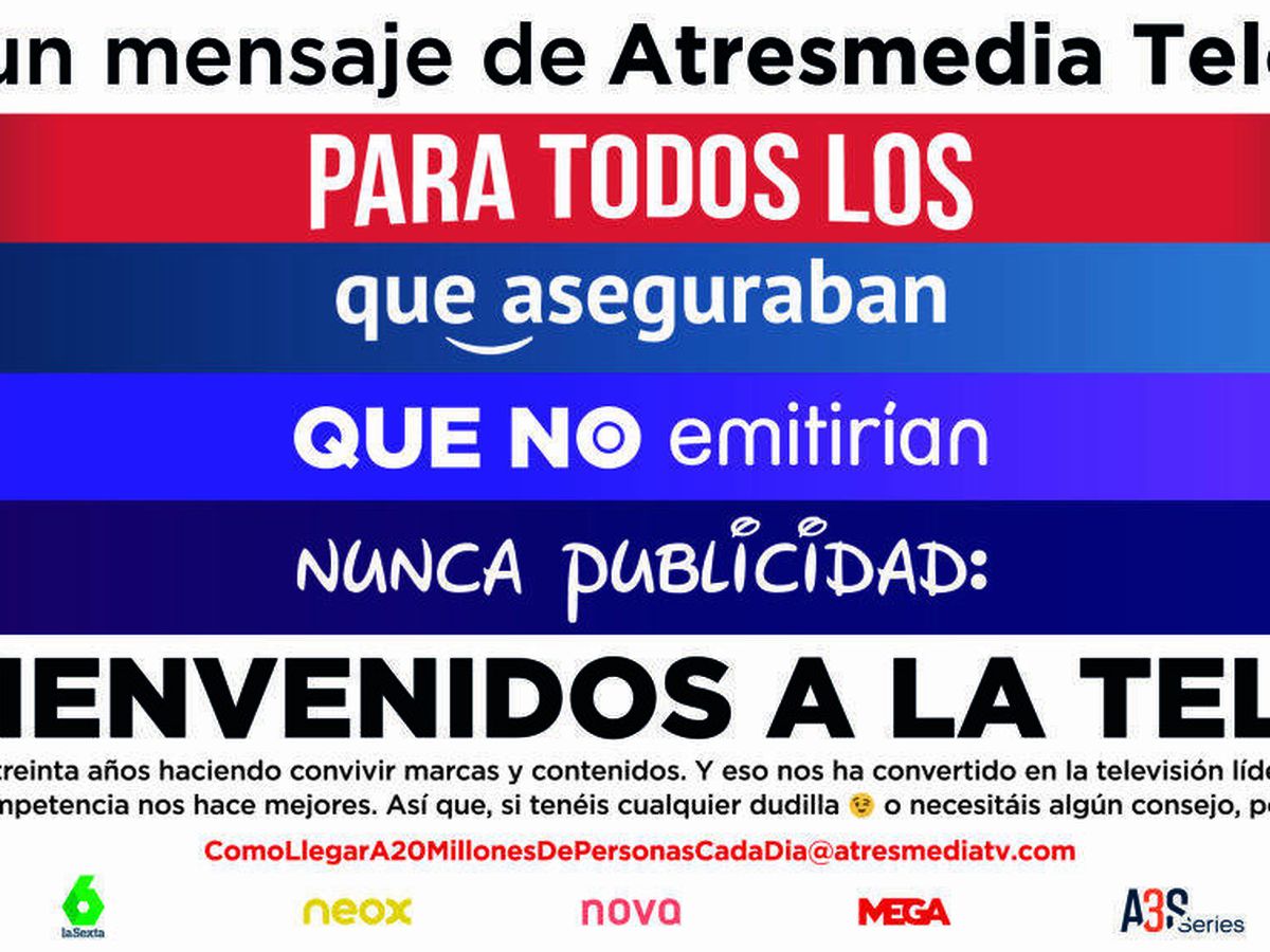 Foto: Parte del cartel de Atresmedia. (Atresmedia Televisión)