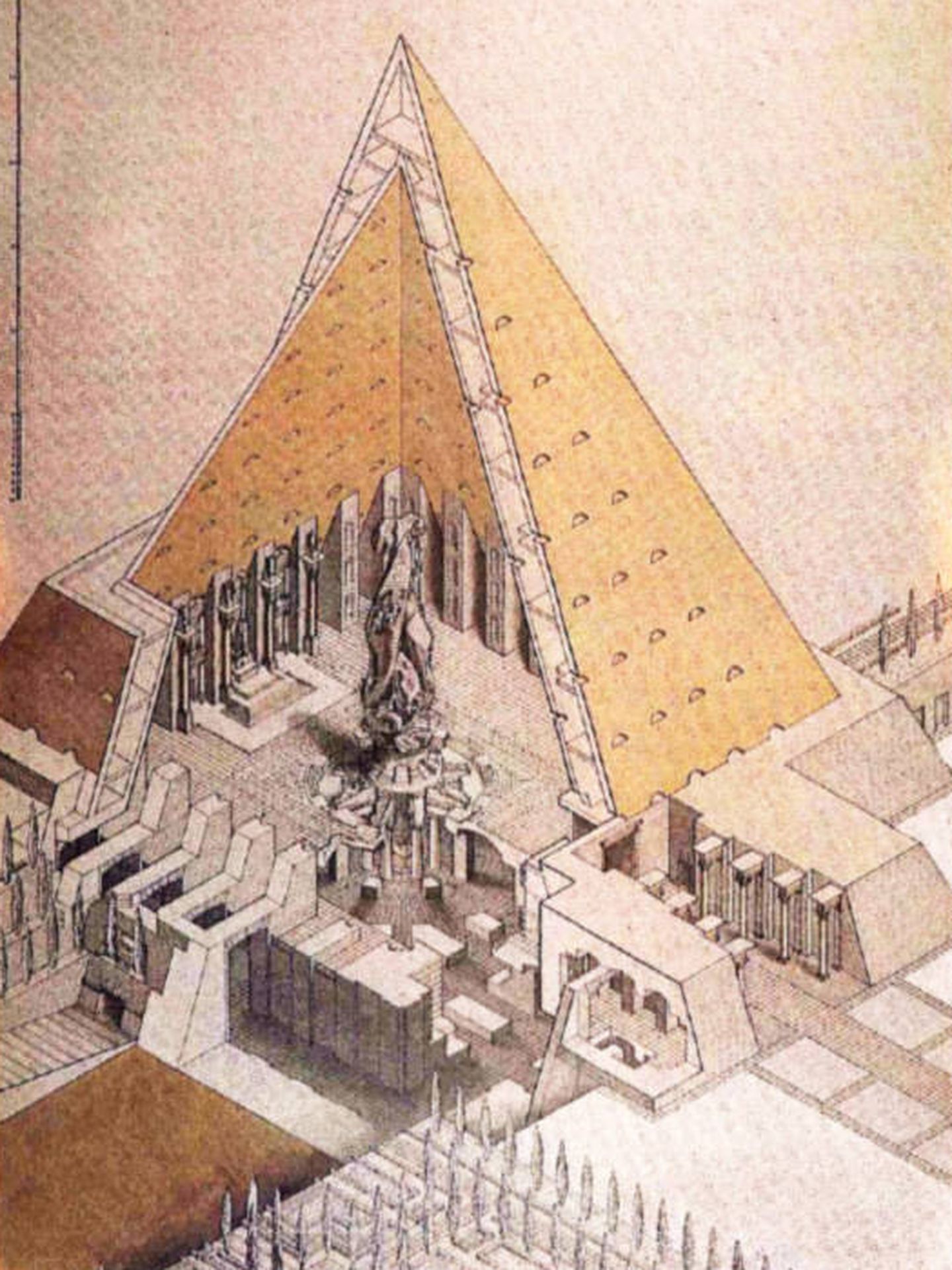 Interior de la pirámide