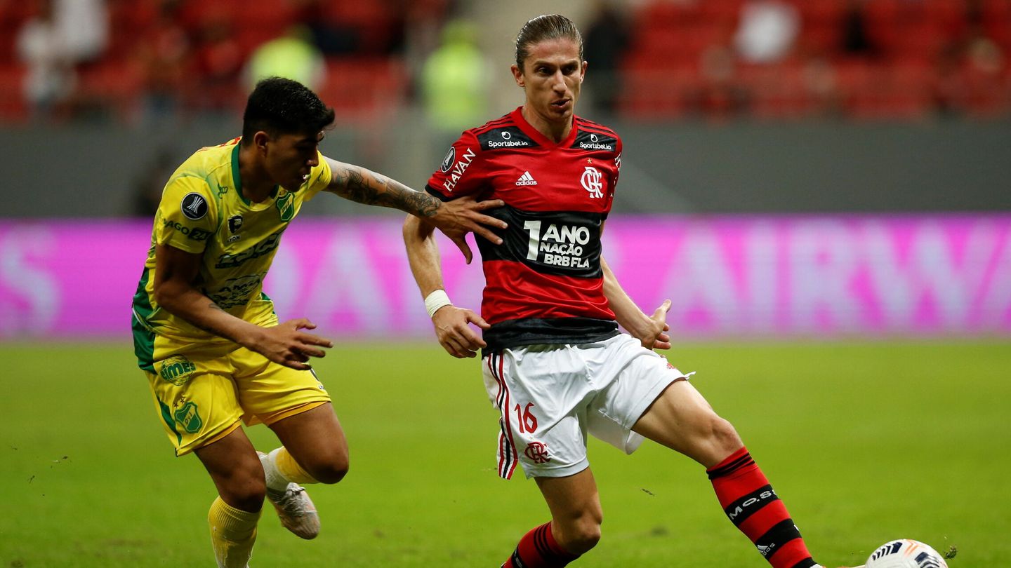 Filipe Luis, en el Flamengo. (EFE/Adriano Machado)