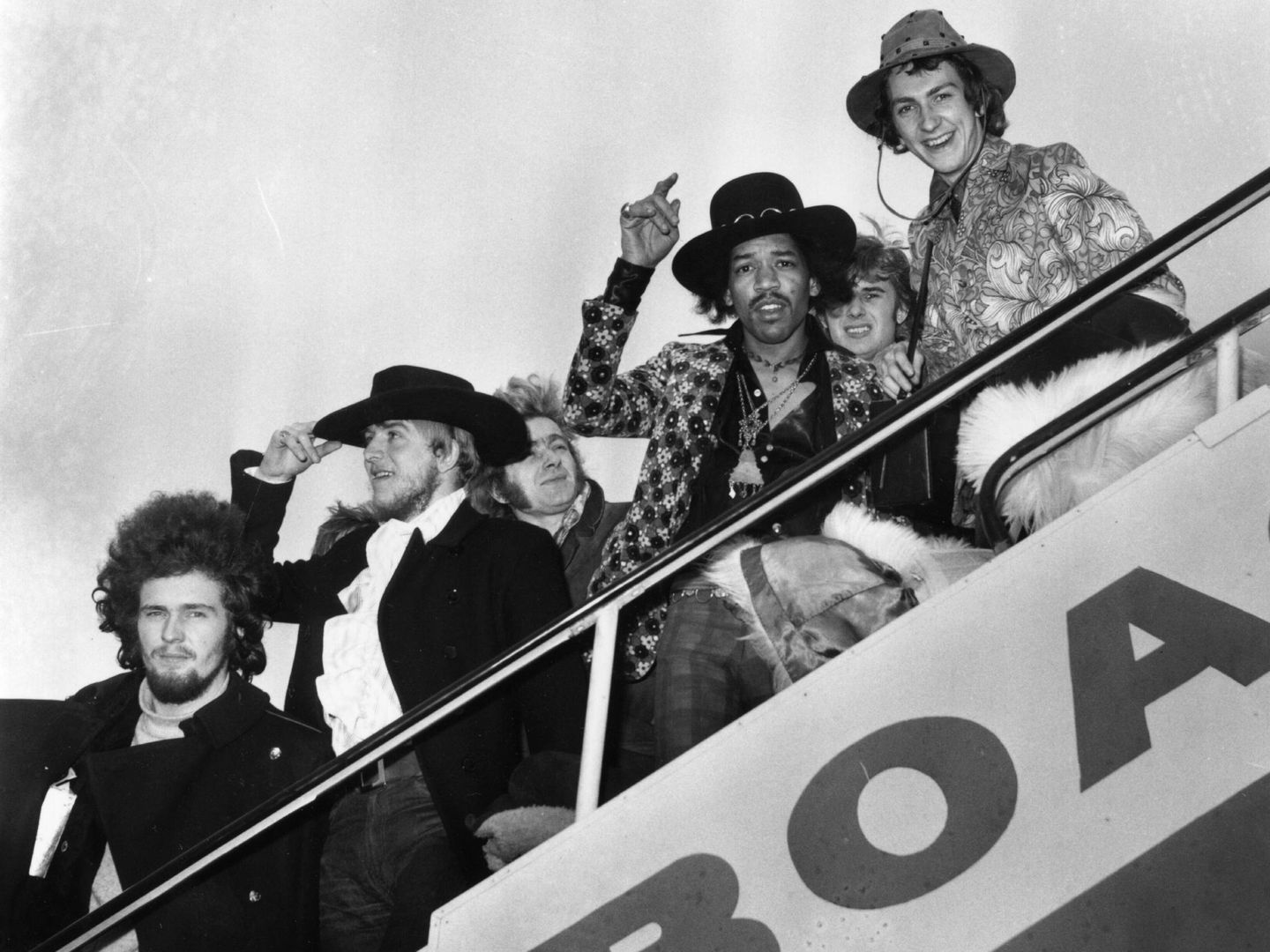 Jimi Hendrix con su banda (Gett Images).