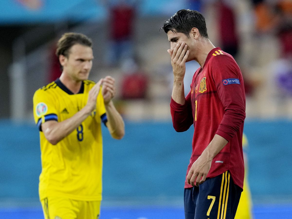 Foto: Morata falla la ocasión más clara del encuentro. (Reuters)