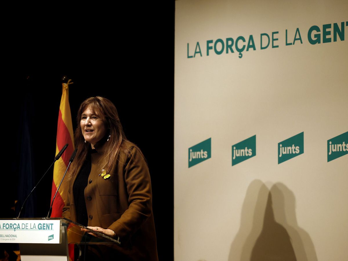 Foto: La presidenta de JxCat, Laura Borràs. (EFE/Alberto Estevez)