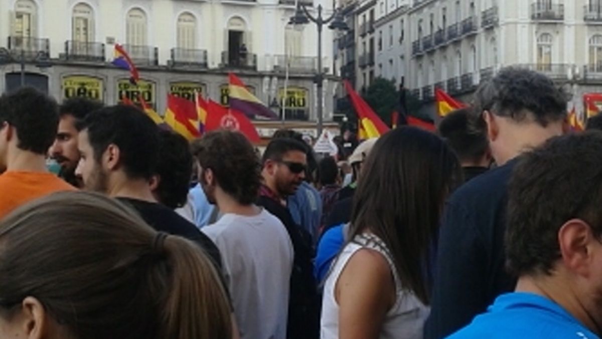 Los otros republicanos: Ynestrillas también acudió a la Puerta del Sol para manifestarse