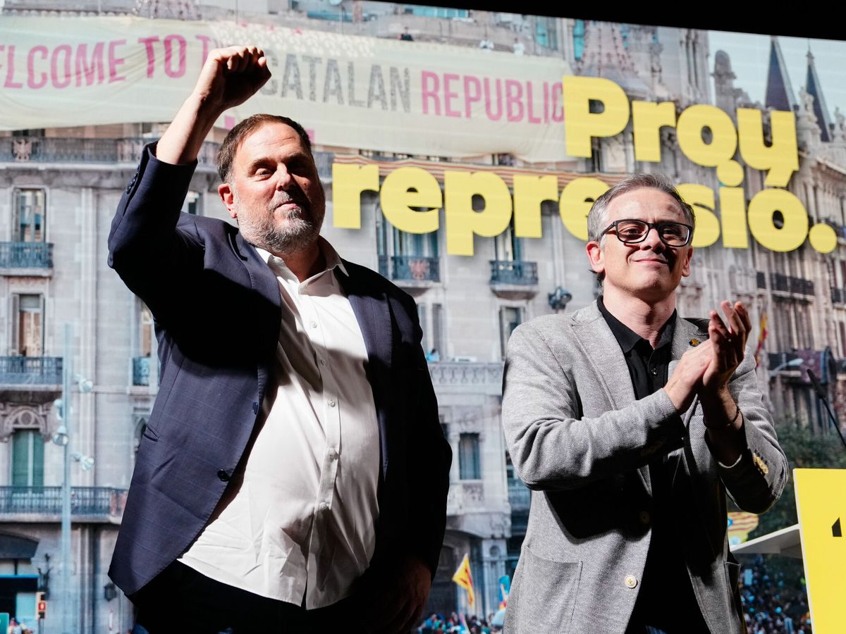 Foto: Jové y Junqueras en un acto en septiembre de 2022. (EFE/Enric Fontcuberta)