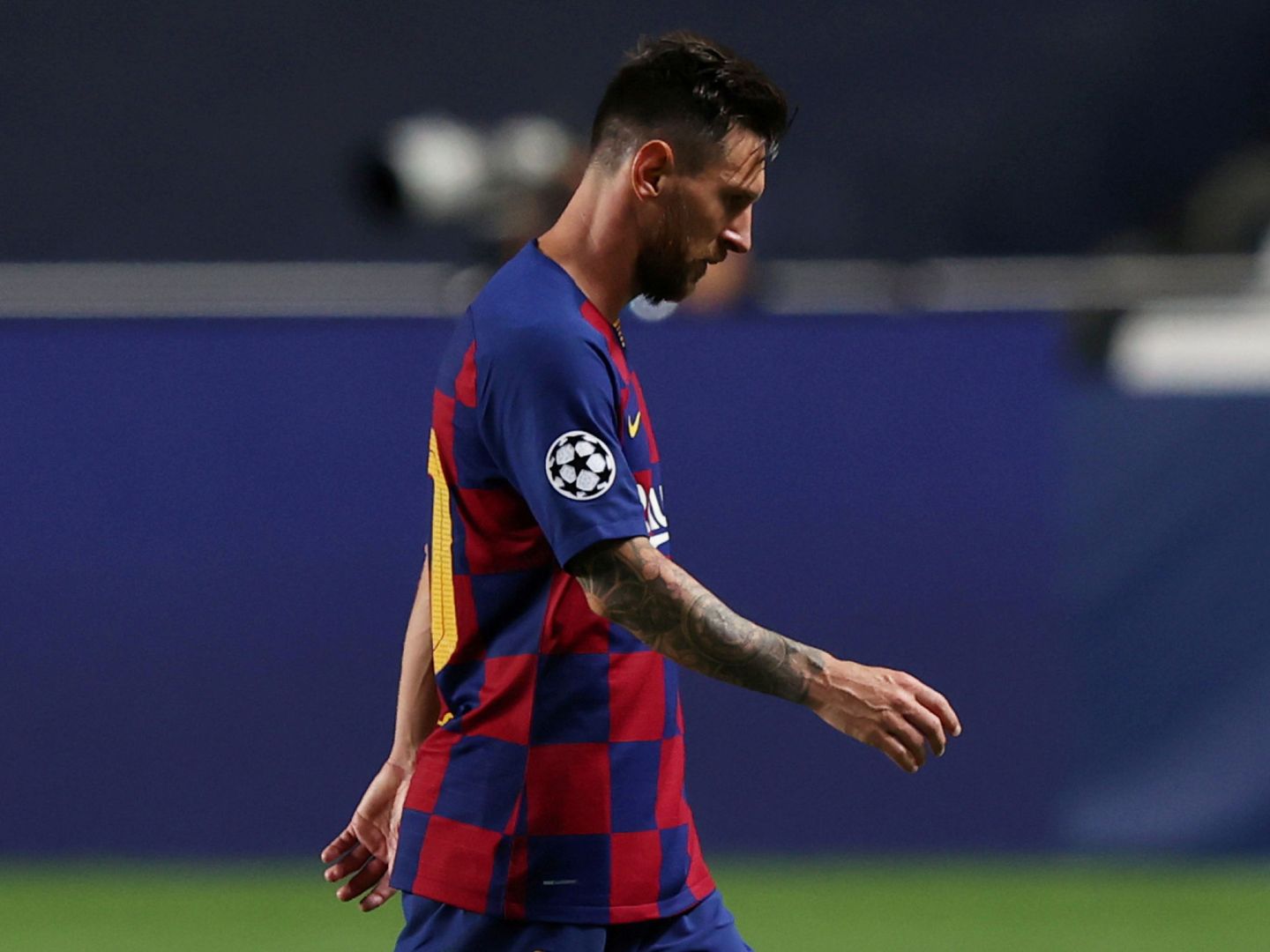 Leo Messi durante el partido frente al Bayern Munich. (Reuters)