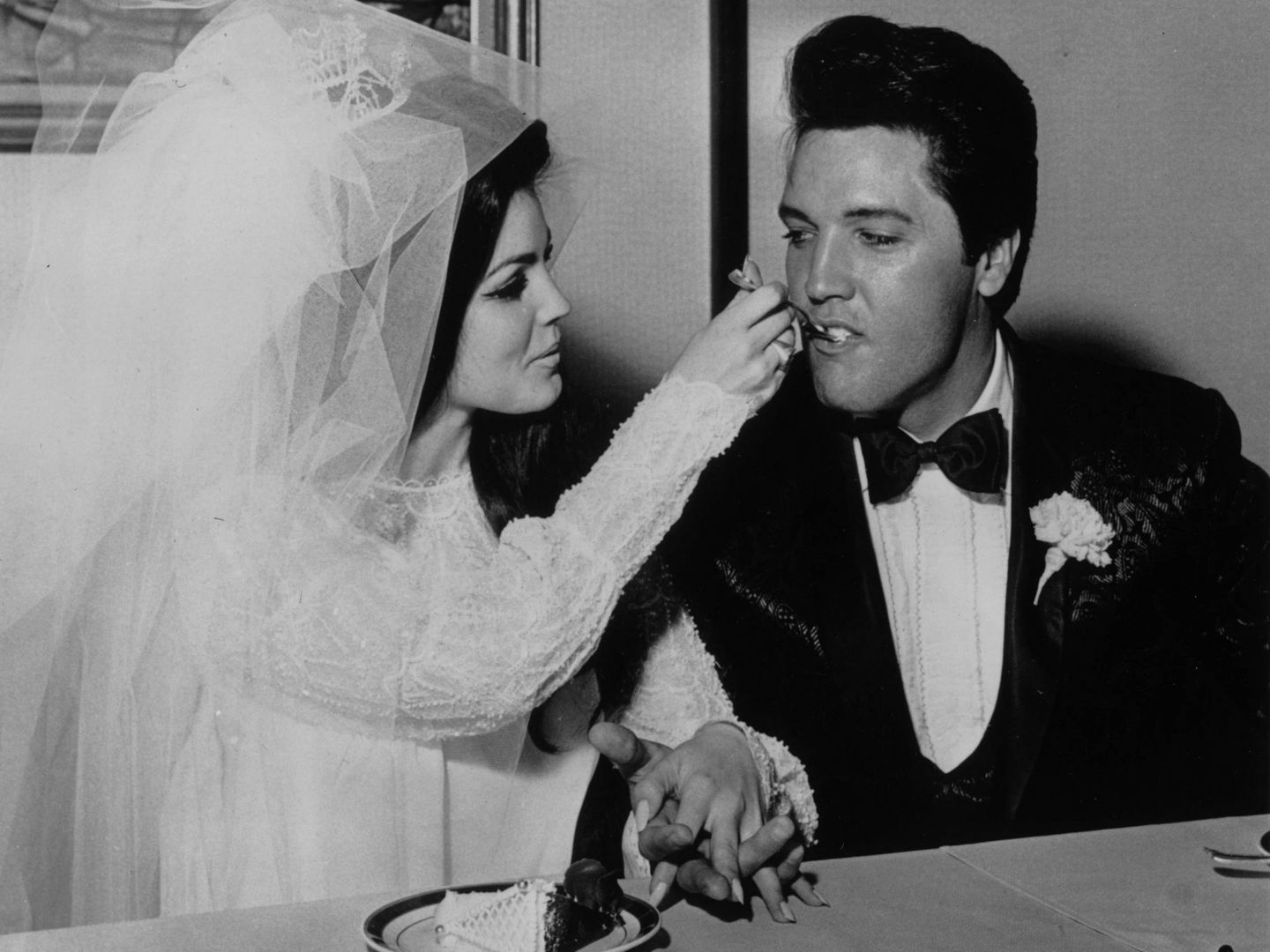  La boda de Elvis y Priscilla Presley en Las Vegas. (Getty)