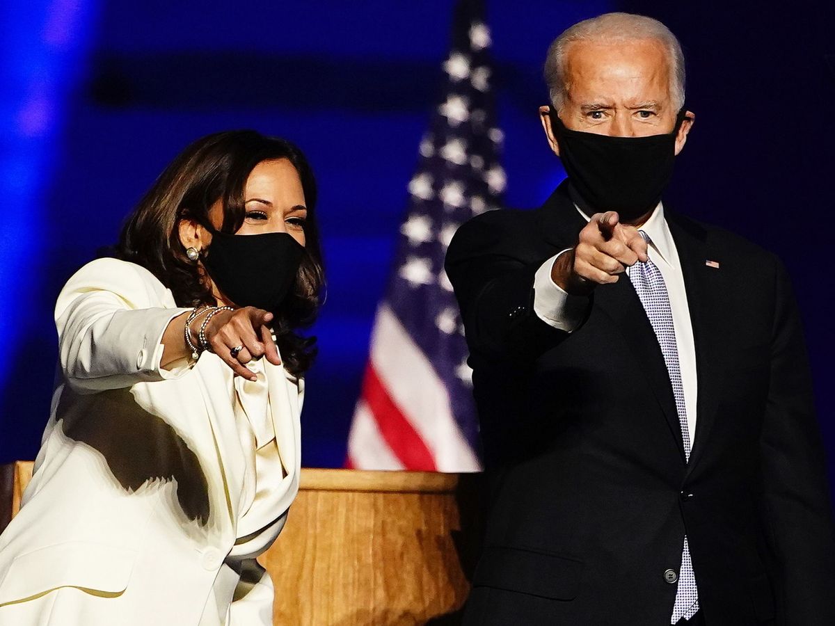 Foto: Joe Biden junto a Kamala Harris  tras ganar las elecciones. (EFE)