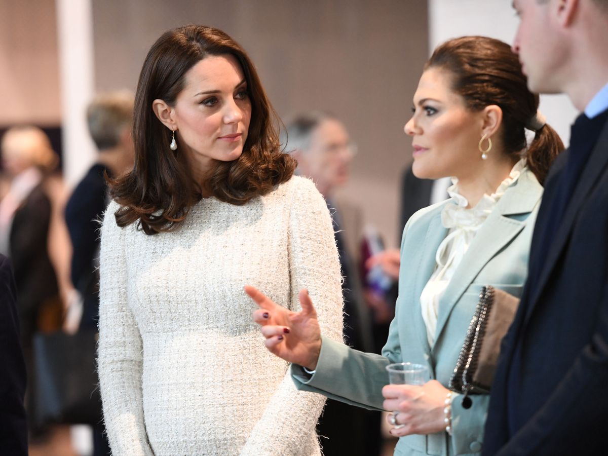 Foto: Kate Middleton y Victoria de Suecia, en 2018. (Reuters)