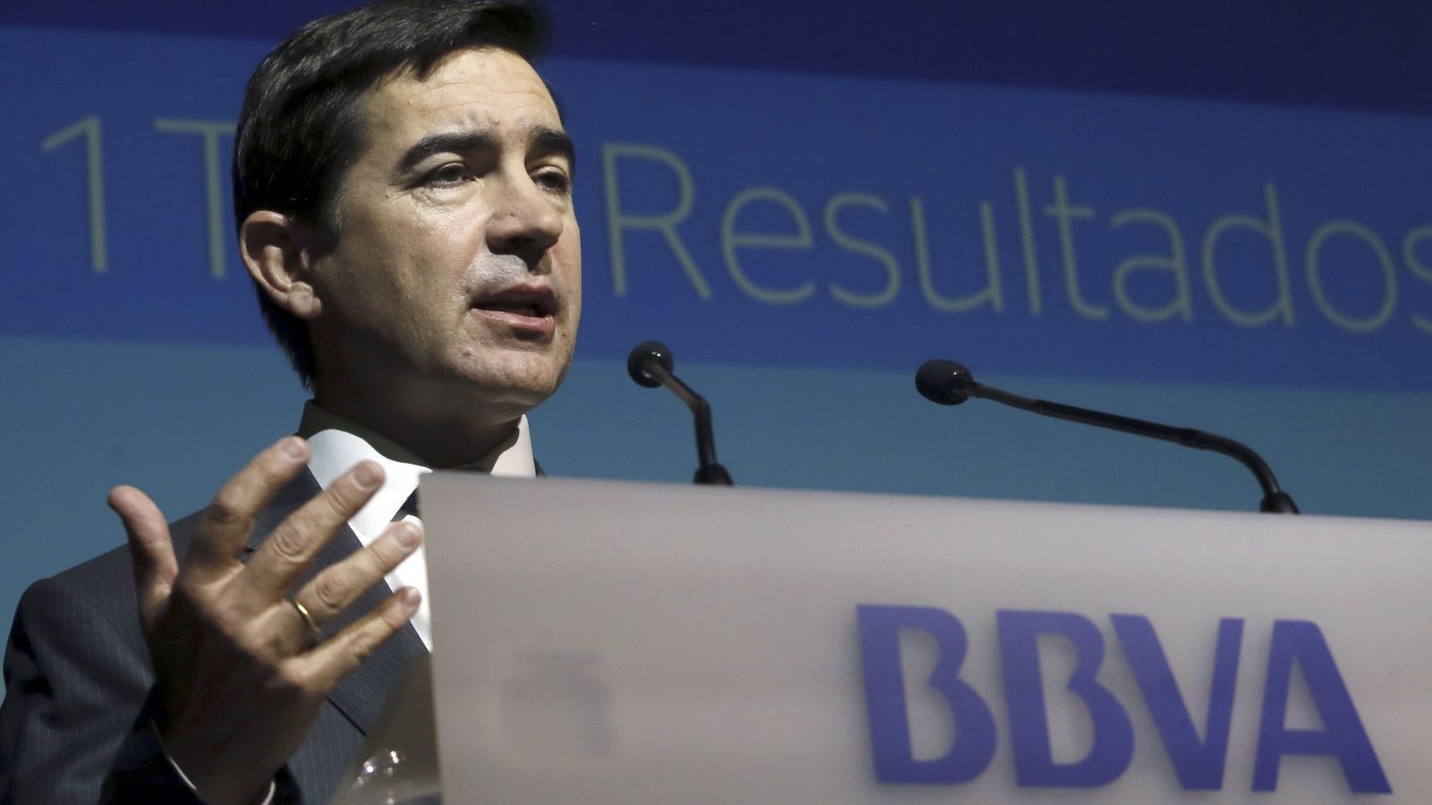 Foto: Carlos Torres, CEO de BBVA, en la presentación de los resultados del primer trimestre (Efe)