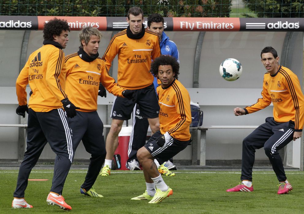 Foto: Marcelo en un entrenamiento del Real Madrid. (Efe)