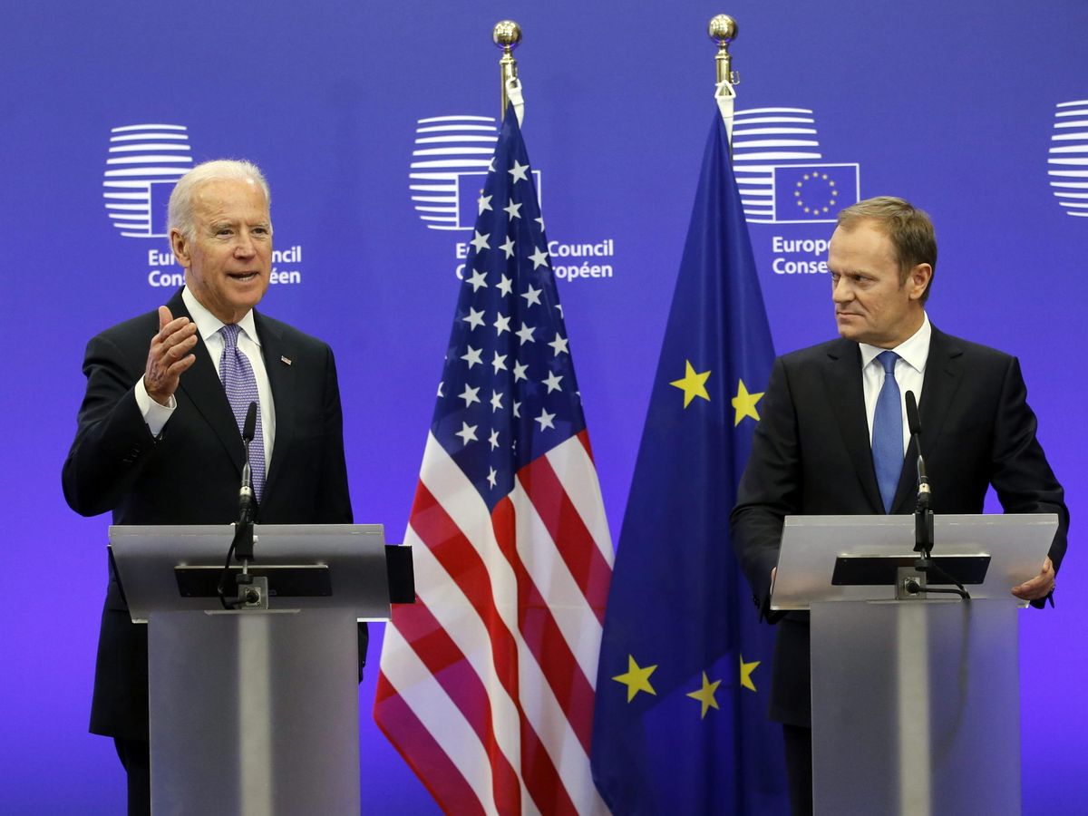 Foto: Biden en su visita a la UE (EFE)