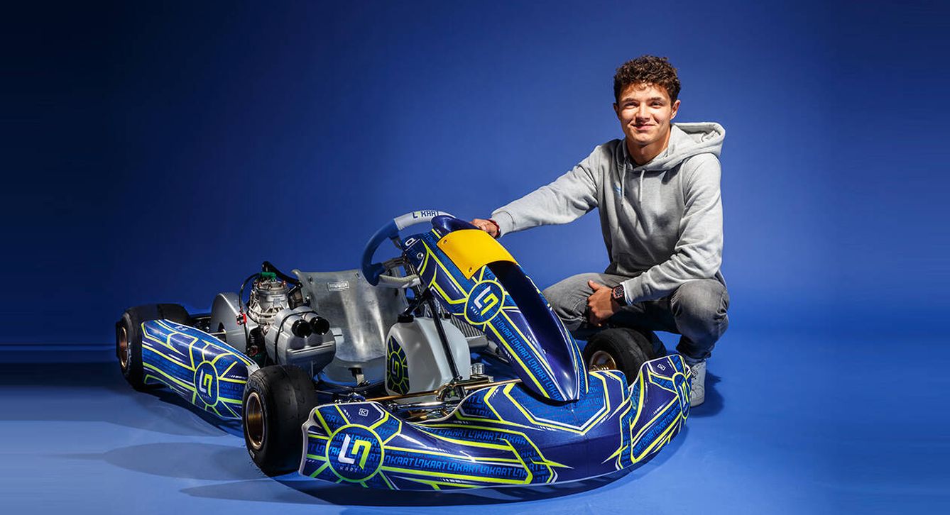 Lando Norris fue campeón del mundo de Karting en 2014 y posee su propia marca de karts. Su tirón comercial es muy poderosos. (OTK)