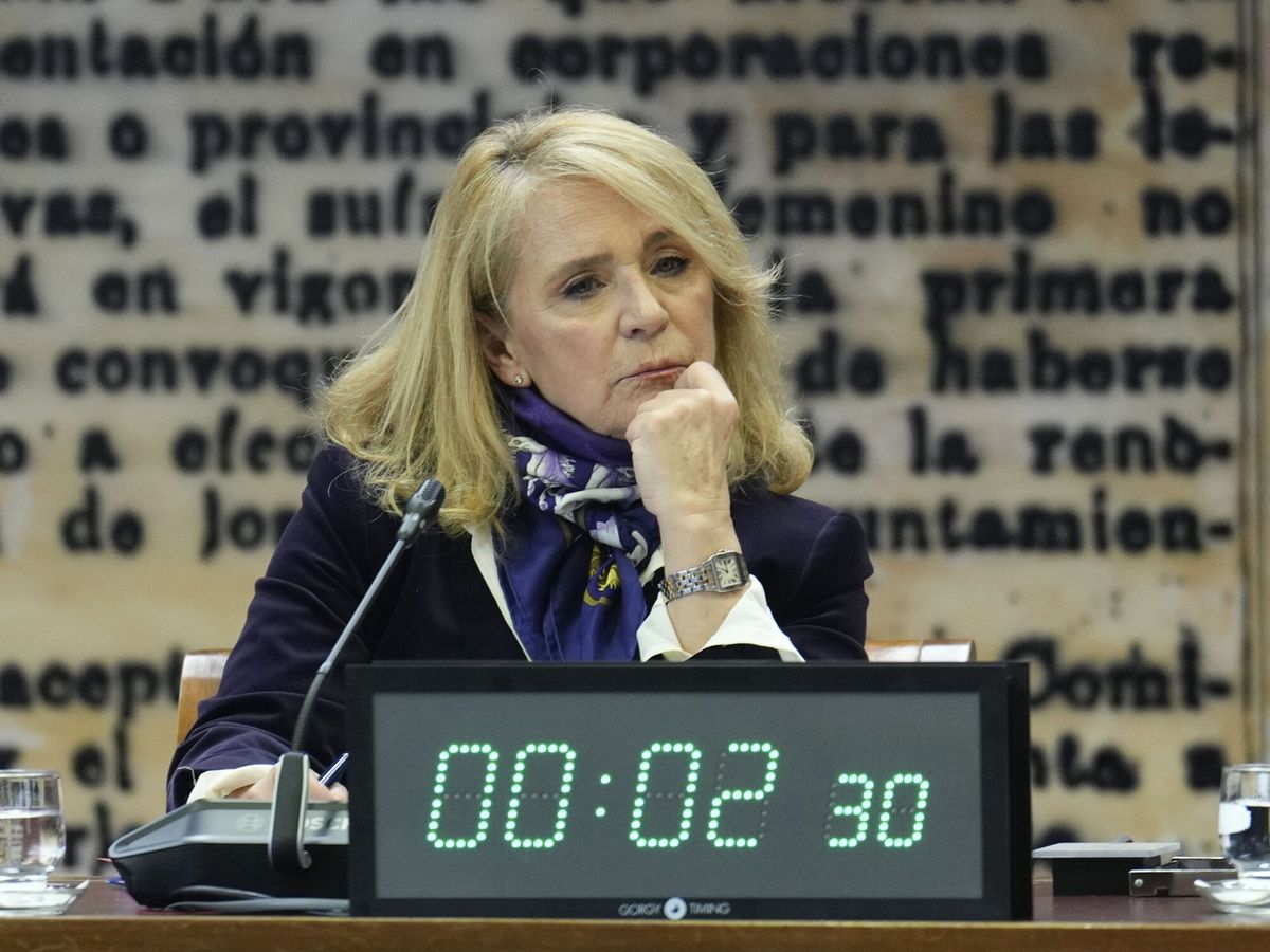 Foto: La expresidenta interina del Consejo de Administración de la Corporación RTVE Elena Sánchez Caballero. (EFE/Archivo/Borja Sánchez-Trillo)