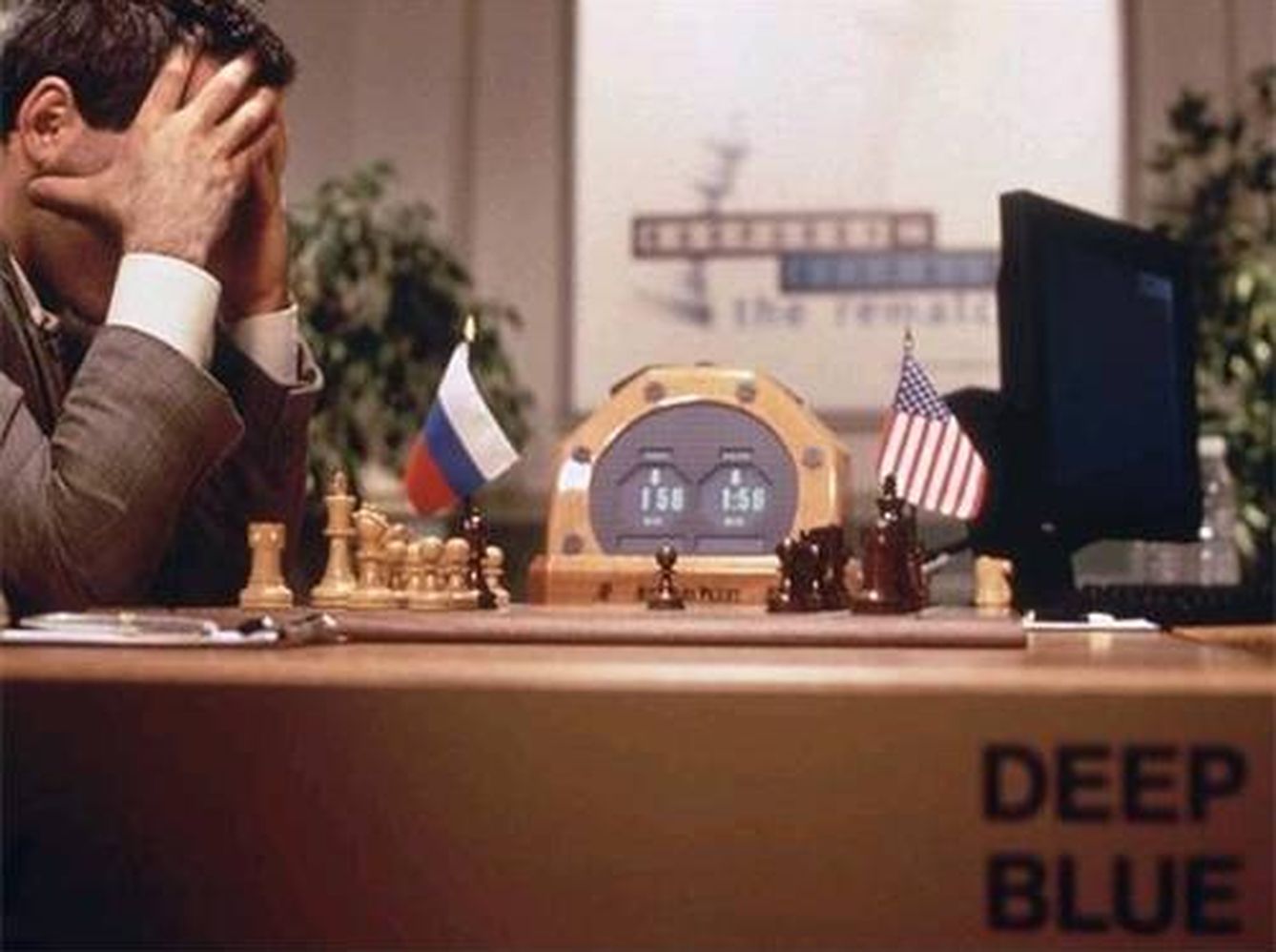 Kaspárov, contra el programa Deep Blue.