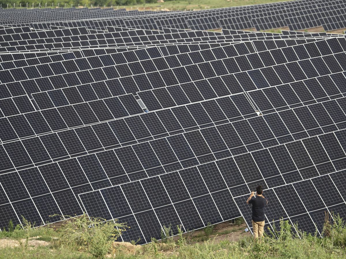 Foto: Paneles solares en un proyecto renovable. (EFE/Sebastiao Moreira)