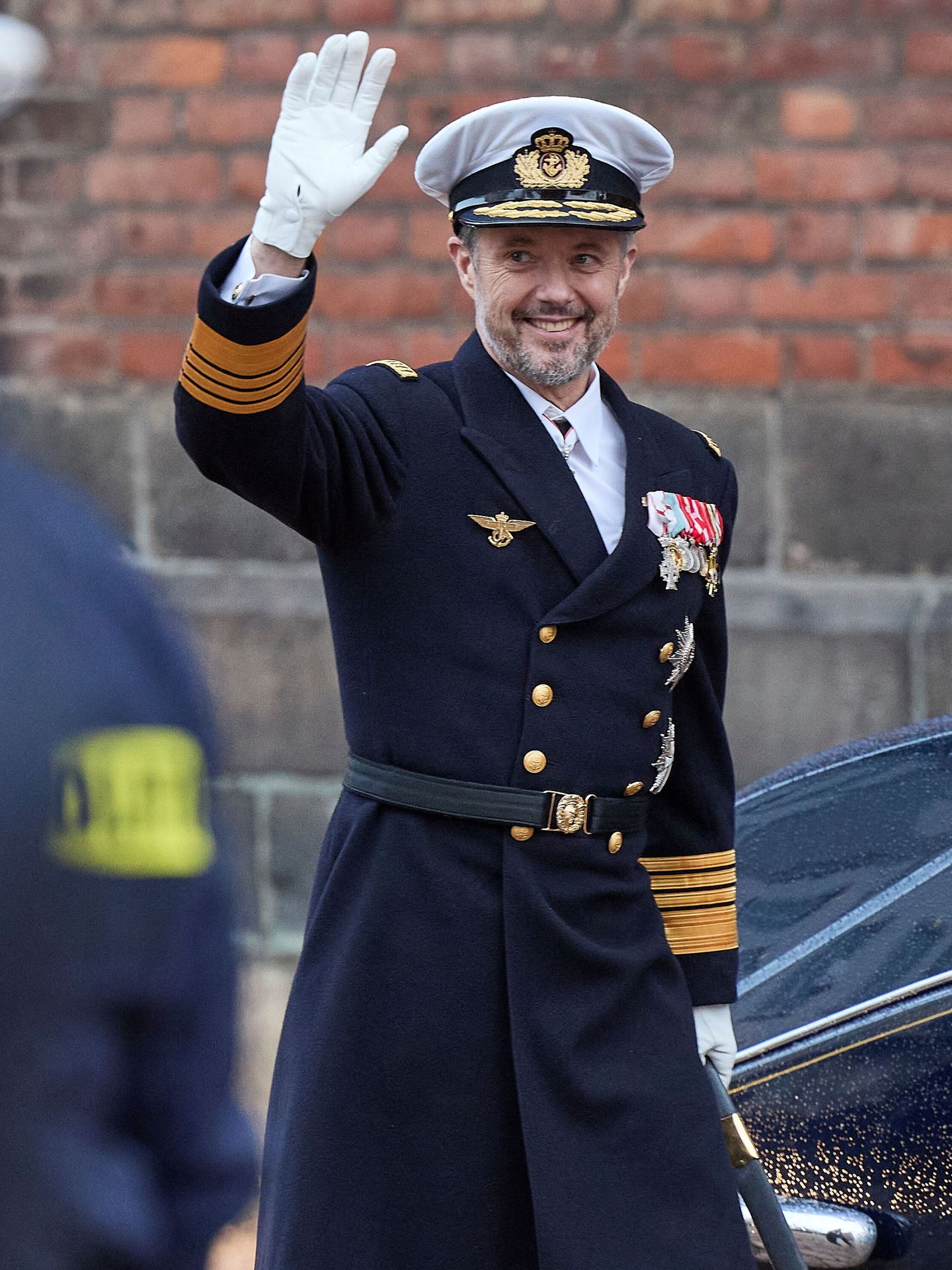 Federico X de Dinamarca, saliendo de la catedral de Aarhus. (Ritzau Scanpix Mikkel Berg Pedersen via Reuters)
