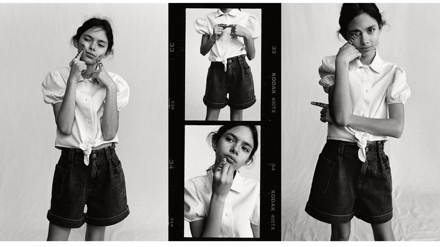 Ava Salazar, en la campaña de primavera 2020 de Zara Kids. (Cortesía)