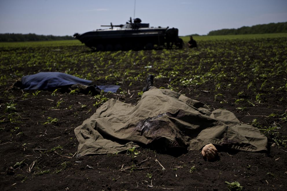 Uno de los soldados ucranianos muertos en el ataque de este jueves (AP)