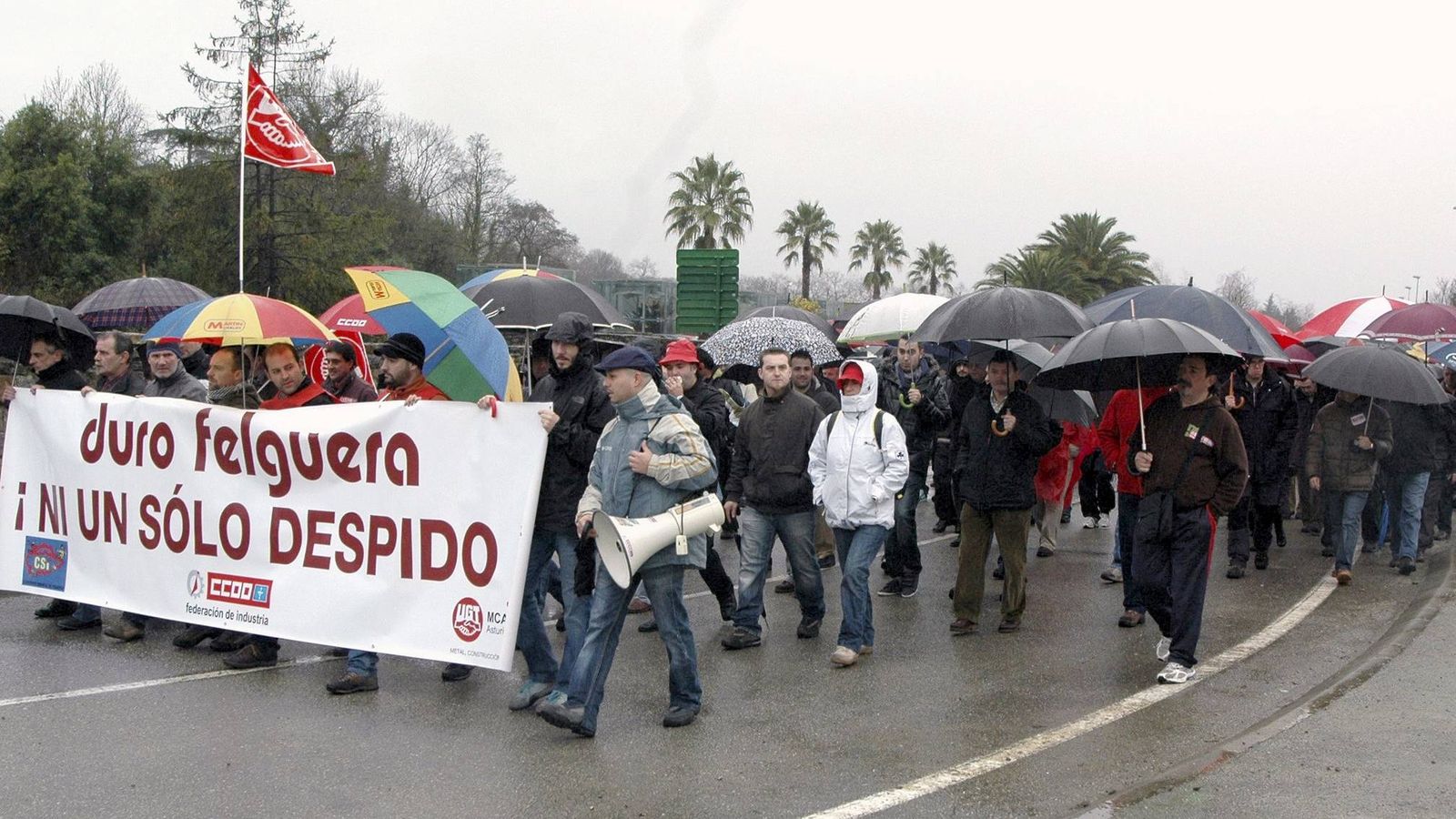 Foto: Fotografía de archivo de una manifestación de trabajadores de Duro Felguera. (EFE)