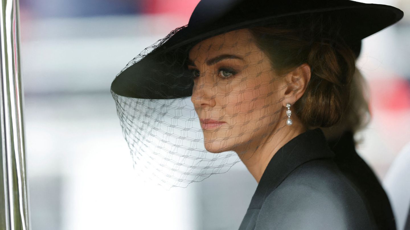 Kate Middleton, en el funeral de Isabel II. (Reuters)