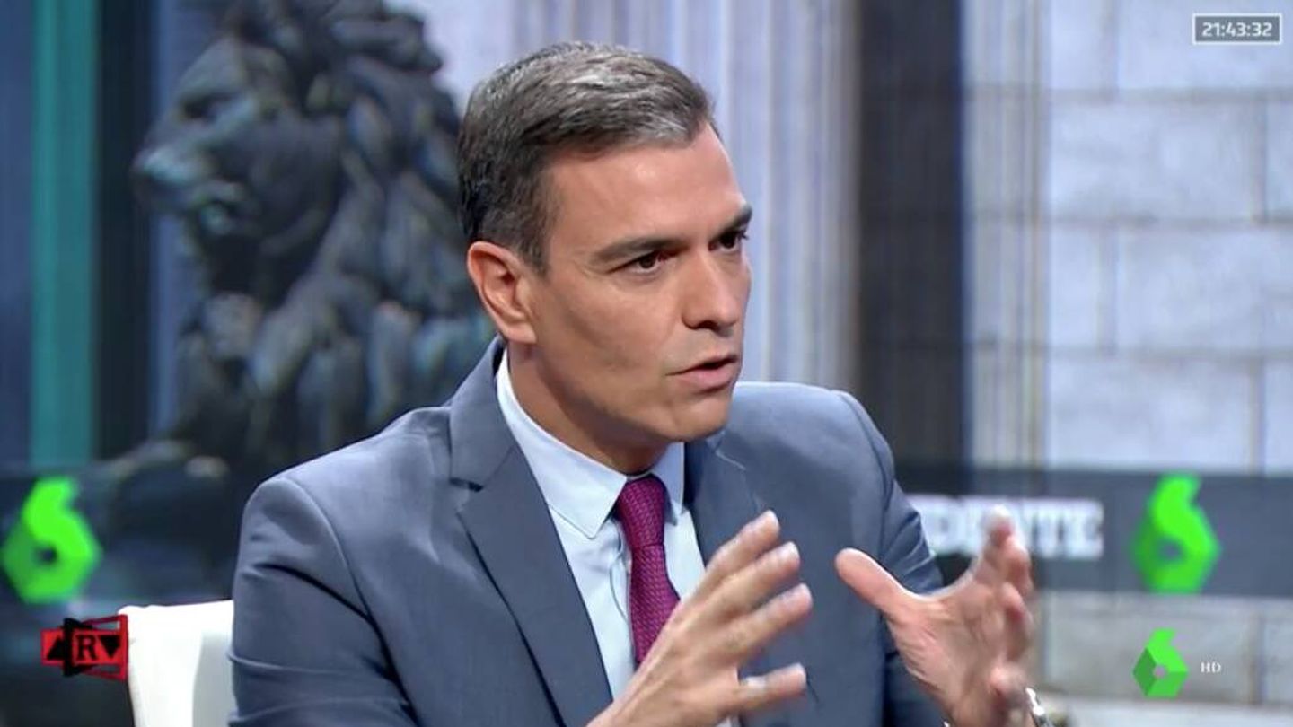 Pedro Sánchez durante la entrevista en La Sexta. (EC)