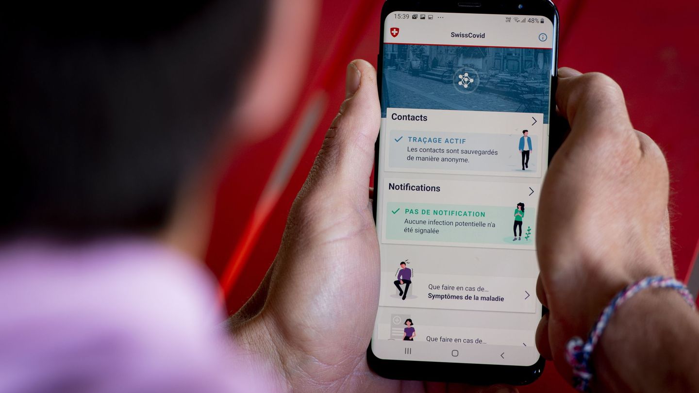 La 'app' de rastreo de contactos suiza. (Reuters)