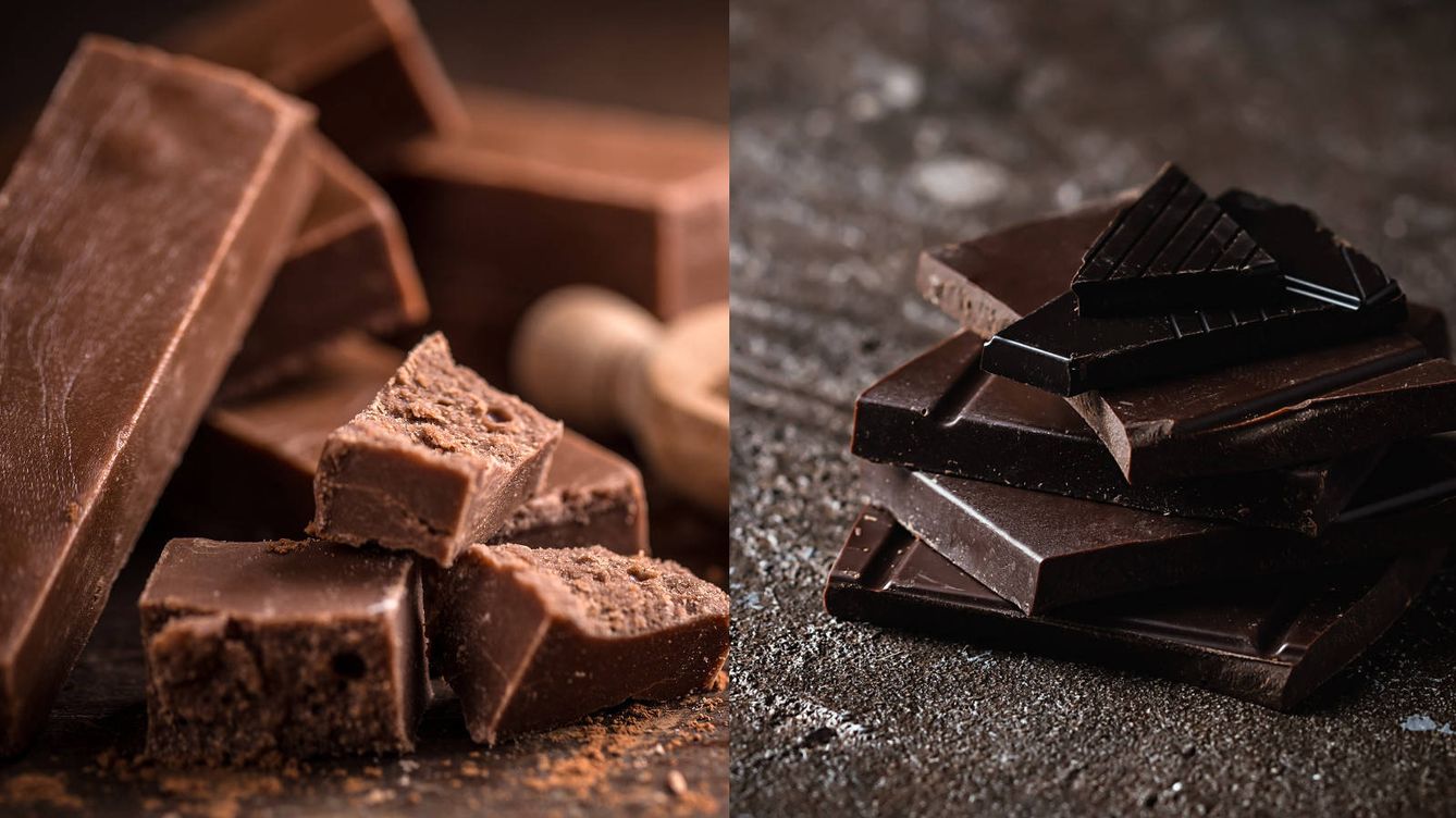 Foto: Chocolate con leche frente a chocolate negro