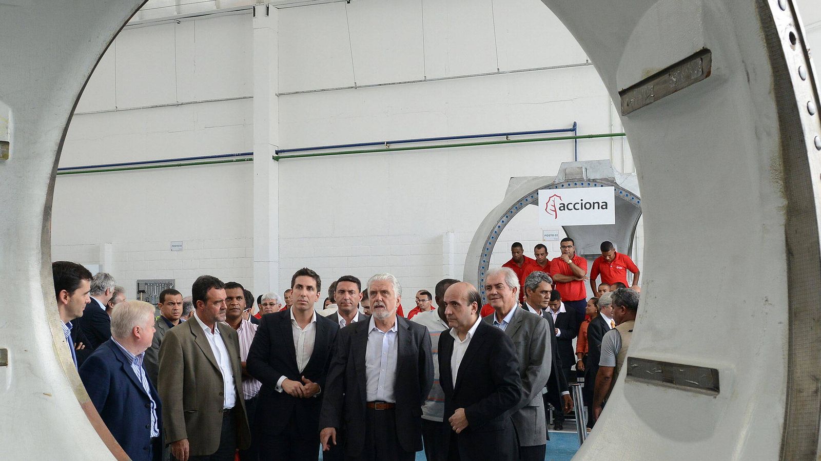 Foto: Foto de la inauguración de la primera planta de componentes eólicos en Brasil de Acciona Windpower. (EFE)