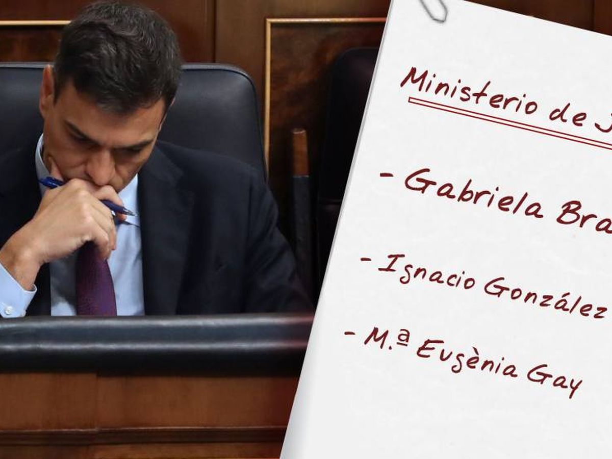 Foto: Pedro Sánchez baraja varios nombres para sustituir a Delgado en Justicia. (Montaje: EC)
