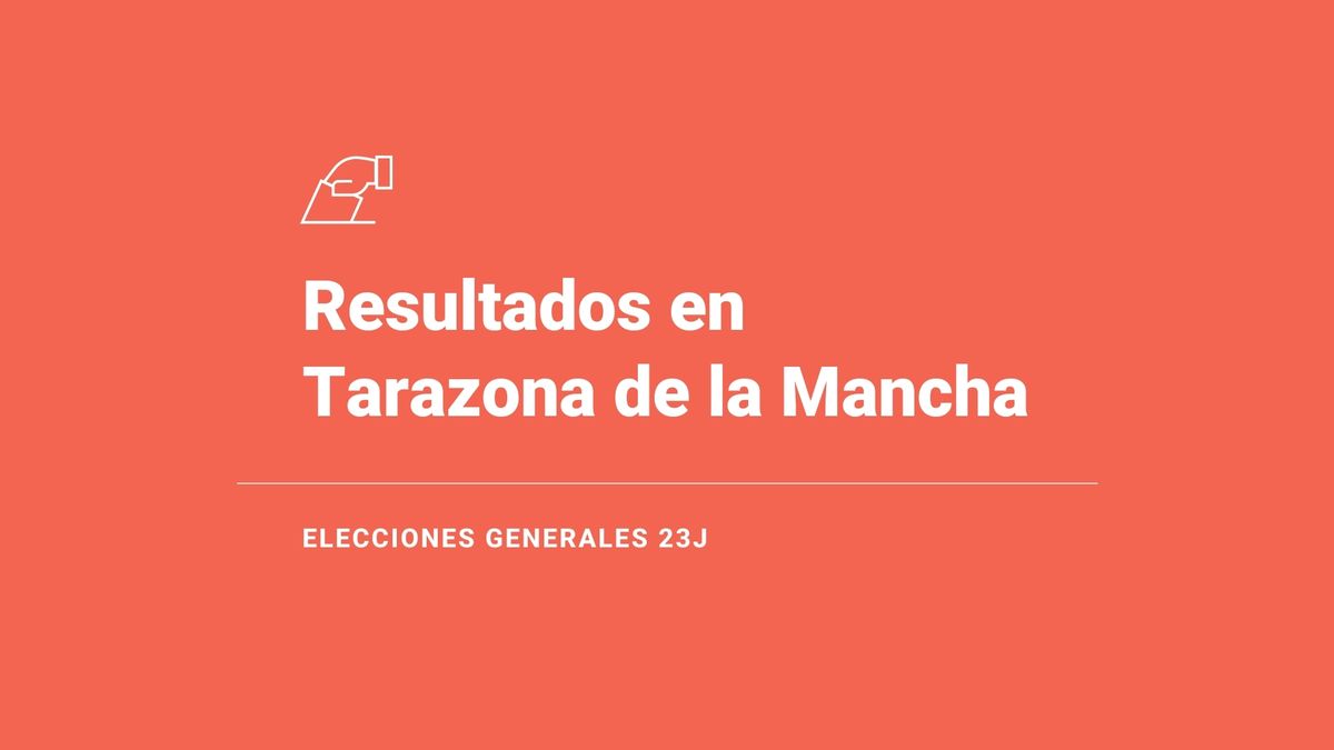Resultados, votos y escaños en directo en Tarazona de la Mancha de las elecciones del 23 de julio: escrutinio y ganador